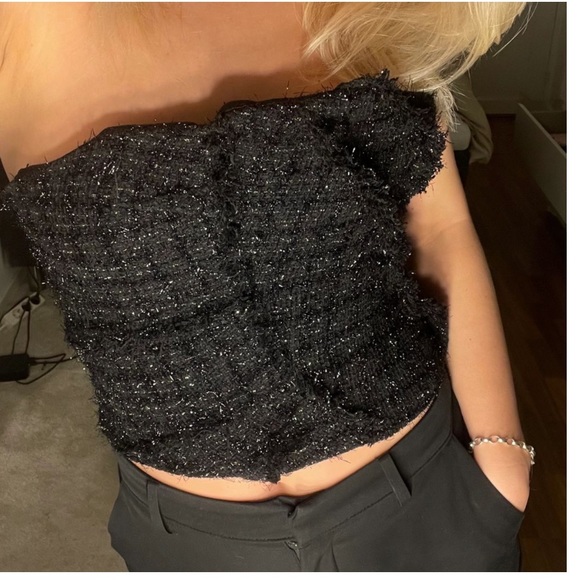 ZARA Limited Edition Black Sparkly Bustier. - Picture 12 of 12